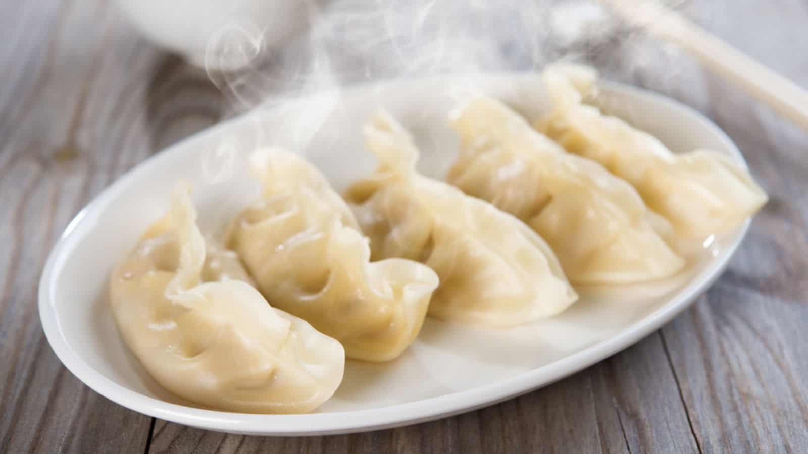 Asian Chinese meal fresh dumplings