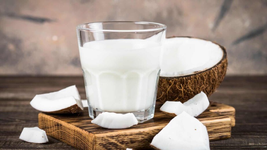 Coconut Milk in Glass, Vegan Milk