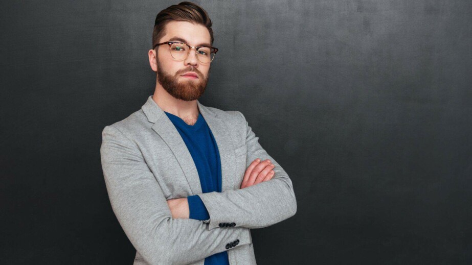 Confident Bearded Young Businessman