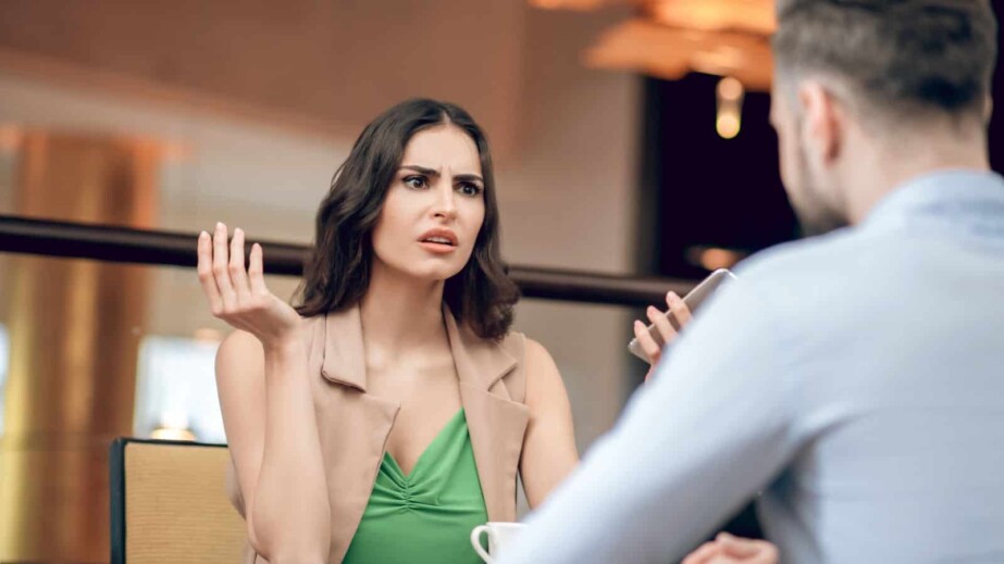 Woman Angrily Talking to Partner