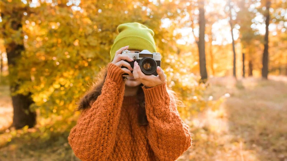 Young Woman Taking Picture